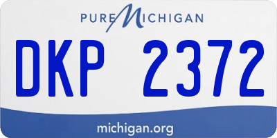 MI license plate DKP2372