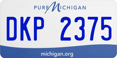 MI license plate DKP2375