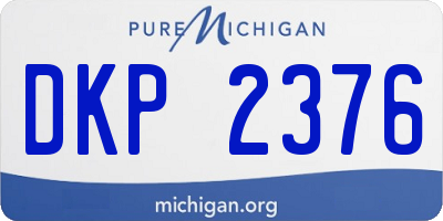 MI license plate DKP2376