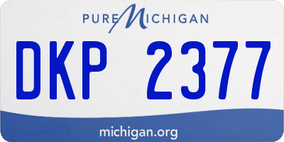 MI license plate DKP2377