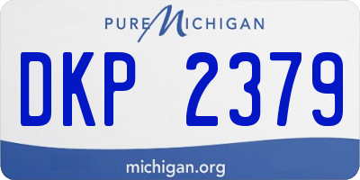 MI license plate DKP2379