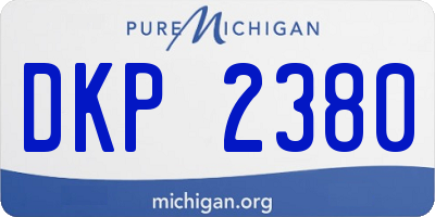 MI license plate DKP2380