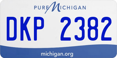 MI license plate DKP2382