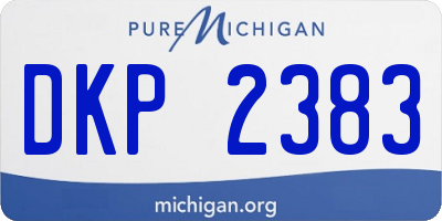 MI license plate DKP2383