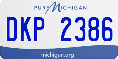 MI license plate DKP2386