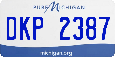 MI license plate DKP2387