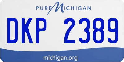 MI license plate DKP2389