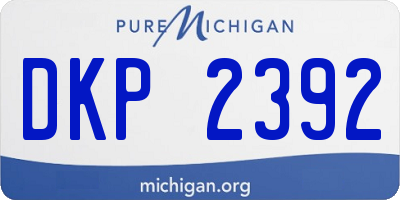 MI license plate DKP2392
