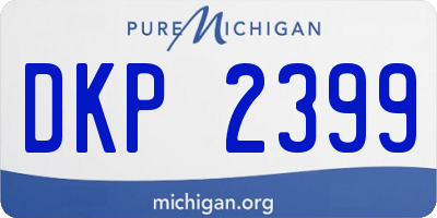MI license plate DKP2399