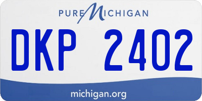 MI license plate DKP2402