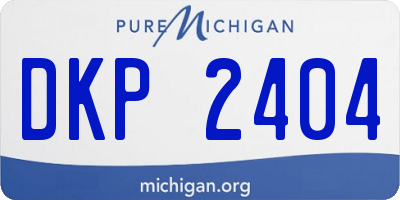 MI license plate DKP2404