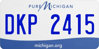 MI license plate DKP2415