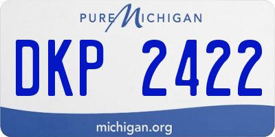 MI license plate DKP2422
