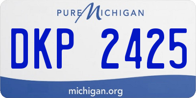 MI license plate DKP2425