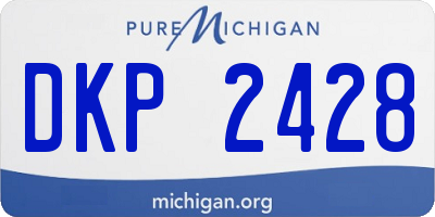 MI license plate DKP2428