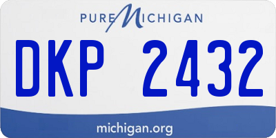 MI license plate DKP2432
