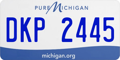 MI license plate DKP2445