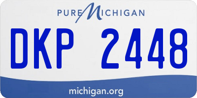 MI license plate DKP2448