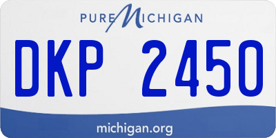 MI license plate DKP2450