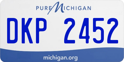 MI license plate DKP2452