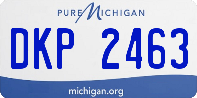 MI license plate DKP2463