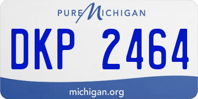 MI license plate DKP2464
