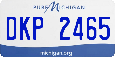 MI license plate DKP2465