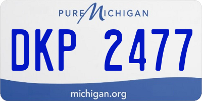 MI license plate DKP2477