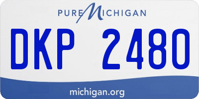 MI license plate DKP2480