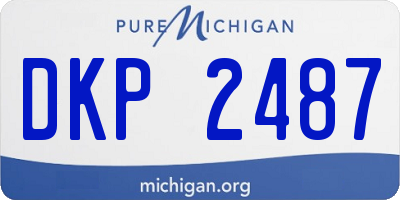 MI license plate DKP2487