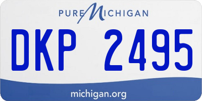 MI license plate DKP2495