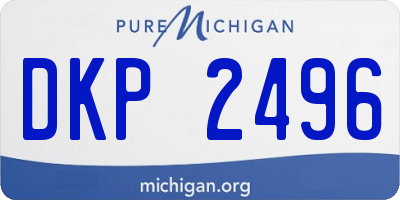 MI license plate DKP2496