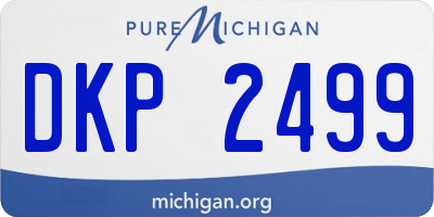 MI license plate DKP2499