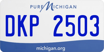 MI license plate DKP2503