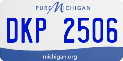 MI license plate DKP2506