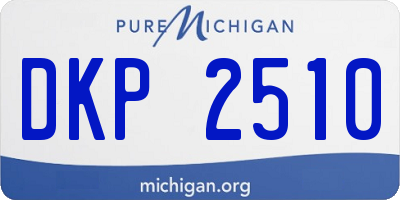 MI license plate DKP2510