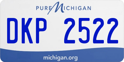 MI license plate DKP2522