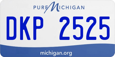 MI license plate DKP2525