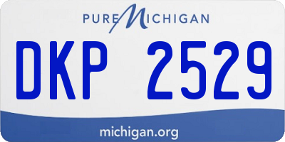 MI license plate DKP2529