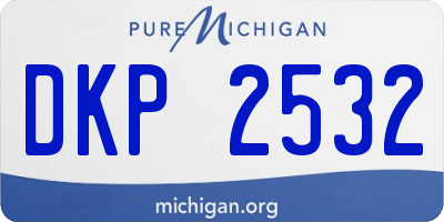MI license plate DKP2532