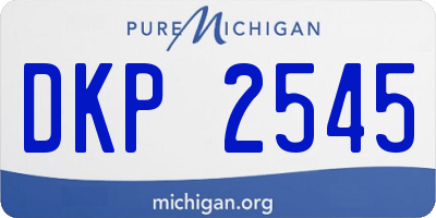 MI license plate DKP2545