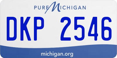 MI license plate DKP2546