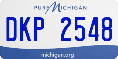 MI license plate DKP2548