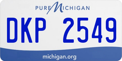 MI license plate DKP2549