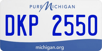 MI license plate DKP2550