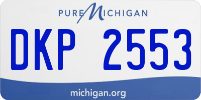 MI license plate DKP2553