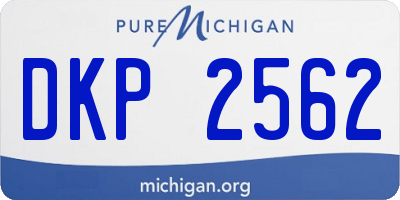 MI license plate DKP2562