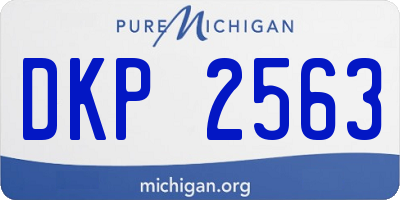 MI license plate DKP2563
