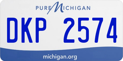 MI license plate DKP2574
