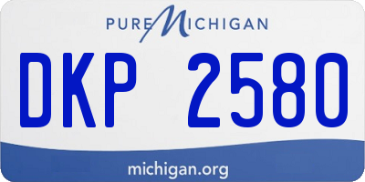 MI license plate DKP2580